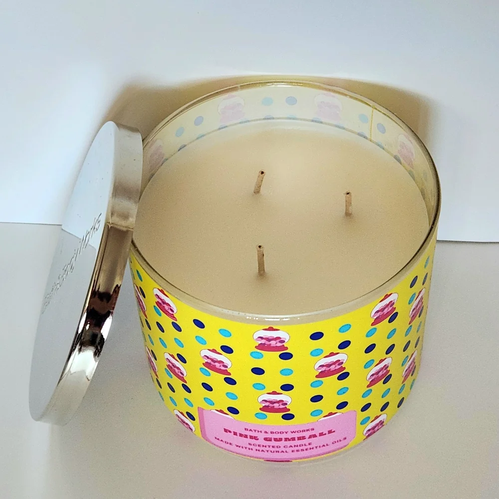 Bath & Body Works Pink Gumball 3-Wick Candle